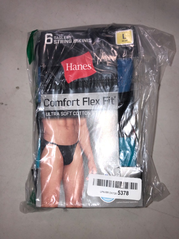 Photo 2 of Hanes Men's Comfort Flex Fit String Bikinis, 6-Pack