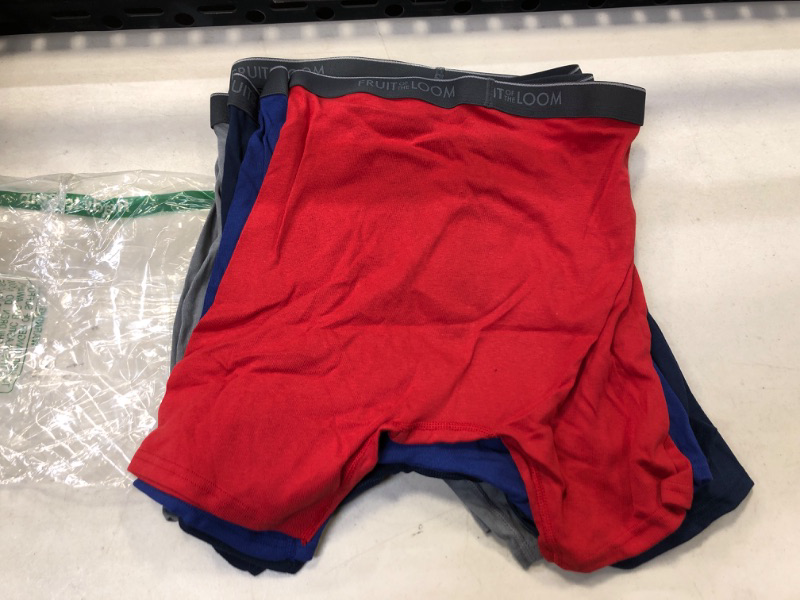 Photo 1 of Fruit of the Loom Men's CoolZone Fly Long Leg Boxer Briefs, 7 Pack, Sizes L
