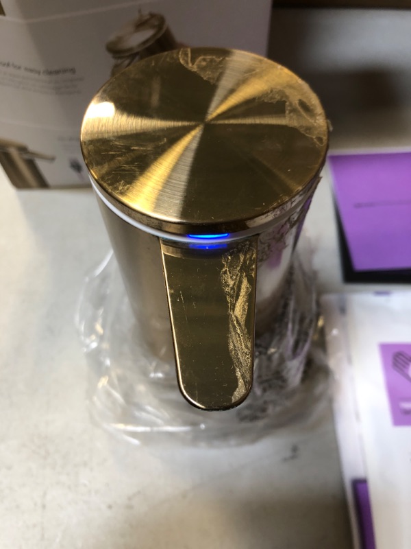 Photo 1 of 9 oz. Rechargeable Sensor Soap Pump in Brass Stainless Steel
++PRODUCT IS DIRTY++