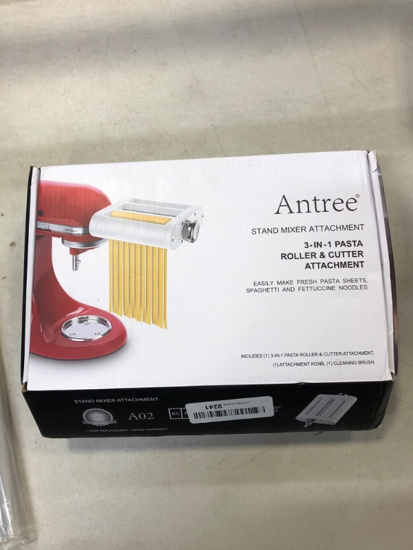 Photo 3 of Antree Pasta Maker Attachment 3 in 1 Set for KitchenAid Stand Mixers Included Pasta Sheet Roller
