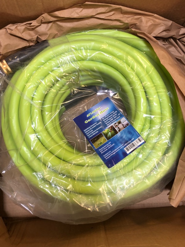 Photo 2 of Atlantic Heavy Duty Garden Hose 5/8 Inch x 75 Foot Green (Green 75FT)
