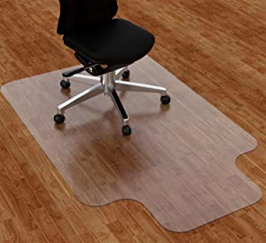 Photo 1 of Amyracel Office Chair Mat for Hardwood Floor, 30” x 48” Clear Desk Chair Mat for Hard Floors, Easy Glide Floor Protector Mat for Office Chairs
