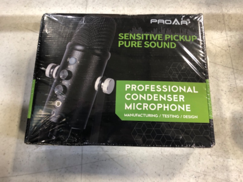 Photo 2 of PROAR Microphone for Podcast, USB Microphone Kit for Phone, PC/Micro/Mac/Android,Professional Plug&Play Studio Microphone with Stand for Gaming, Online Chatting, Videos, Voice Overs, Streaming
