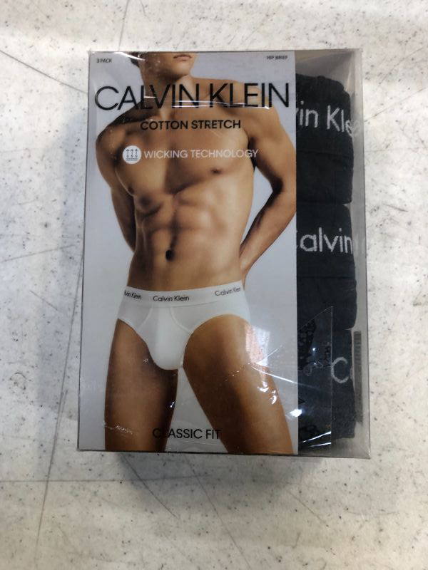 Photo 4 of Calvin Klein Men's Cotton Stretch 3-Pack Hip Brief - SMALL - OPEN BOX -