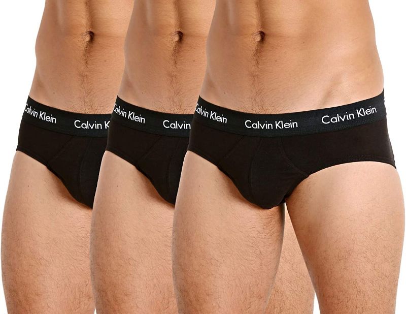 Photo 1 of Calvin Klein Men's Cotton Stretch 3-Pack Hip Brief - SMALL - OPEN BOX -
