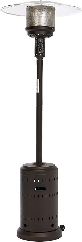 Photo 1 of Amazon Basics 46,000 BTU Outdoor Propane Patio Heater with Wheels, Commercial & Residential - Sable Brown -