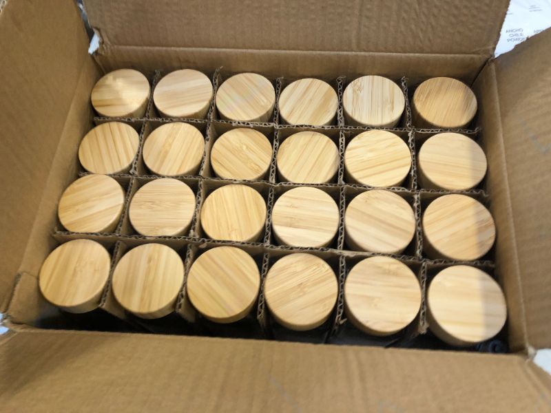 Photo 3 of 24PC SPICE BAMBOO SQUARE JARS