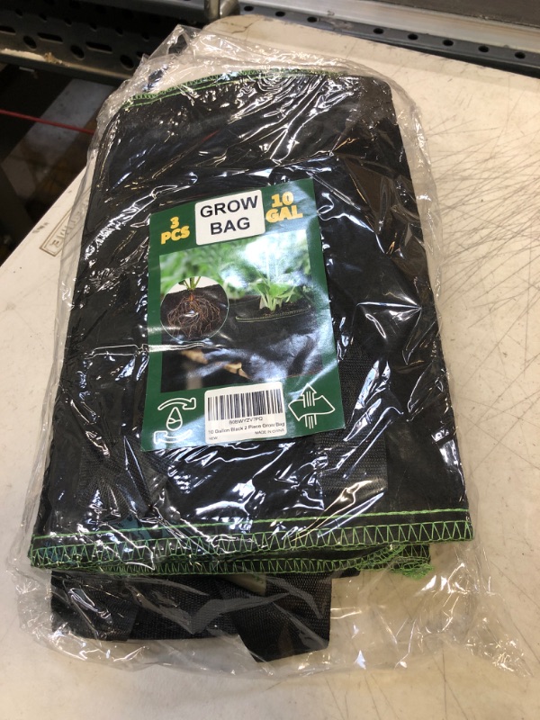 Photo 1 of 10 Gallon Black Grow Bags 3 Piece