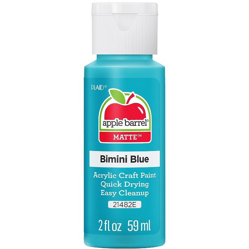 Photo 1 of [LOT OF 6] Apple Barrel Acrylic Paint in Assorted Colors (2 oz), 21482, Bimini Blue