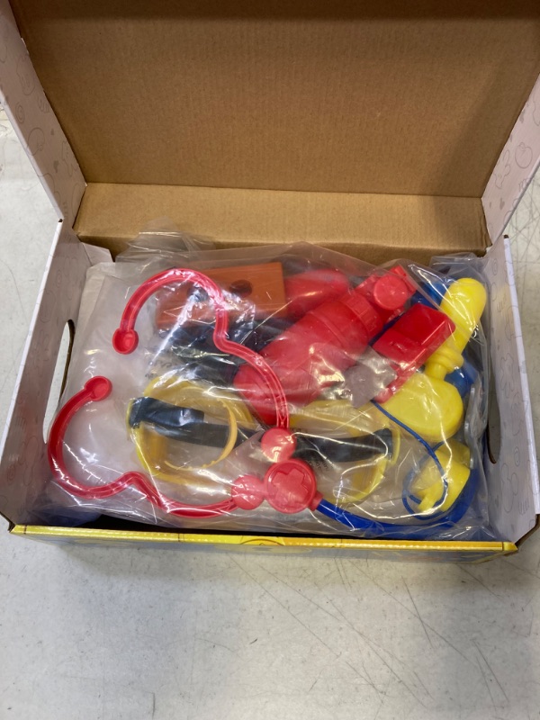 Photo 1 of Disney Junior Mickey Mouse Helping Hands Dress Up Trunk, 19 Piece Pretend Play Set with Storage, Size 4-6X, Amazon Exclusive, by Just Play