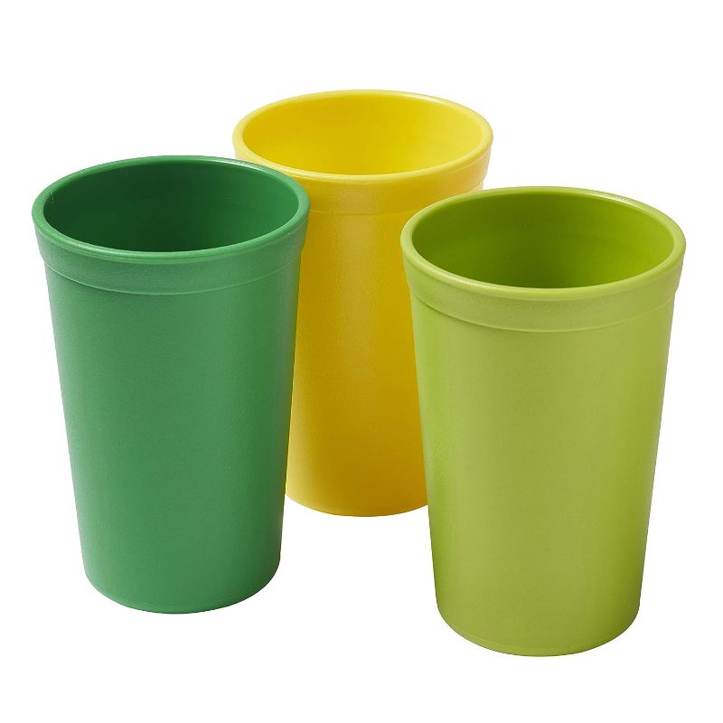 Photo 1 of (LOT OF 2) ECR4Kids My First Meal Pal Drinking Cups, Kids Plastic Tableware, Stackable and Dishwasher Safe, Stackable Tumblers for Baby, Toddler and Child Feeding, 3-Pack - Citrus
