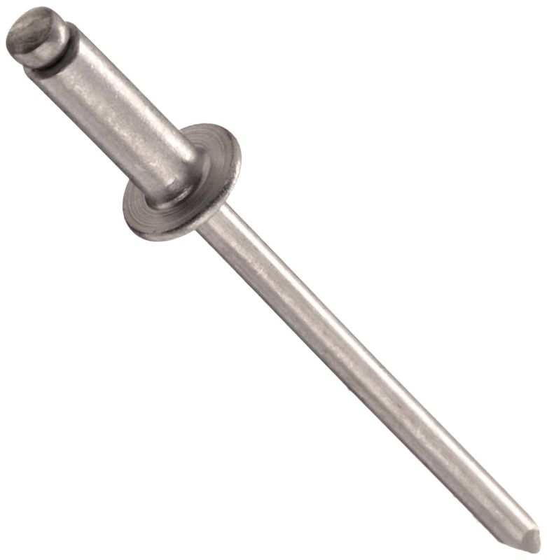 Photo 1 of [LOT OF 4] Small Parts Stainless Steel Blind Rivet, Meets IFI Grade 51, 0.063"-0.125" Grip Range, 1/8" OD, 0.275" Length, #30 Drill Size (Pack of 100)
