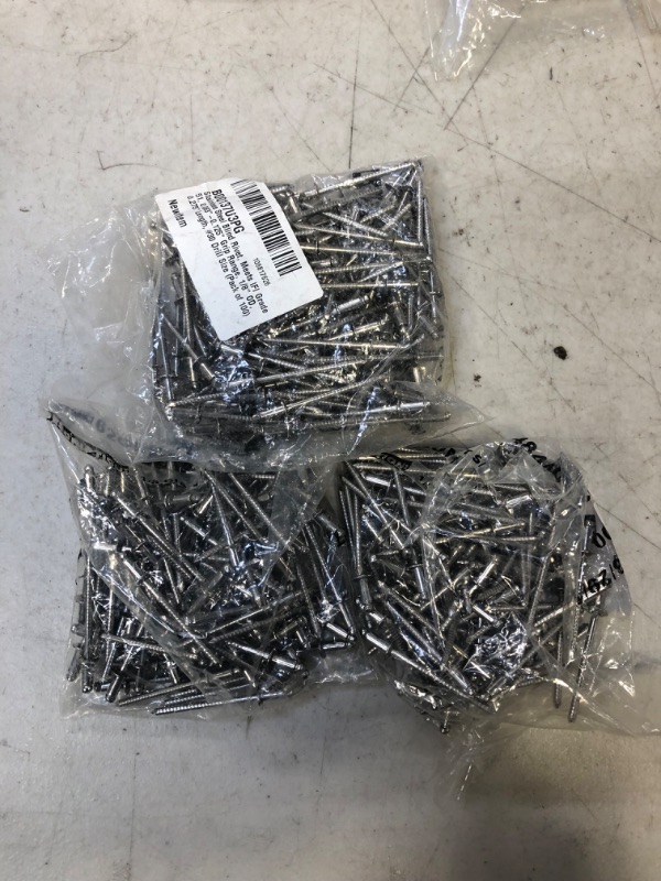 Photo 2 of [LOT OF 3] Small Parts Stainless Steel Blind Rivet, Meets IFI Grade 51, 0.063"-0.125" Grip Range, 1/8" OD, 0.275" Length, #30 Drill Size (Pack of 100)
