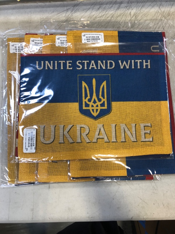 Photo 2 of [LOT OF 5] Americana Home & Garden US Stand with Ukraine Garden Flag Regional Friendship American Alliance World Country Particular Area House Decoration Banner Small Yard Gift Double-Sided, Made in USA
