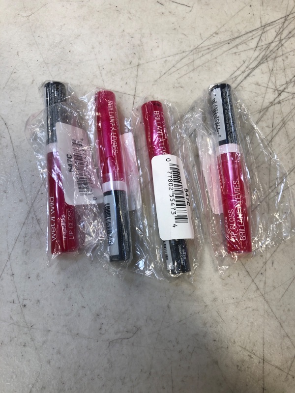 Photo 2 of [LOT OF 4] Wet N Wild Lip Gloss MegaSlicks, Light Pink Sweet Glaze | High Glossy Lip Makeup
