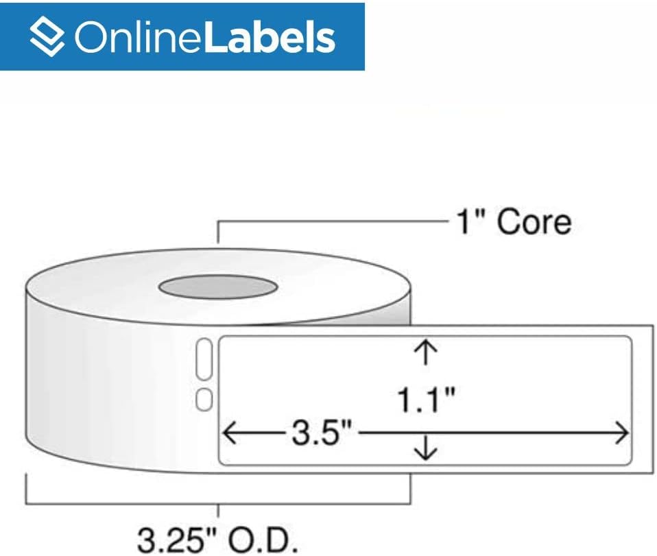 Photo 2 of 1.1 x 3.5 Removable Labels for DYMO Printers - 350 Labels Per Roll, 24 Rolls Totaling 8,400 Labels - Online Labels
