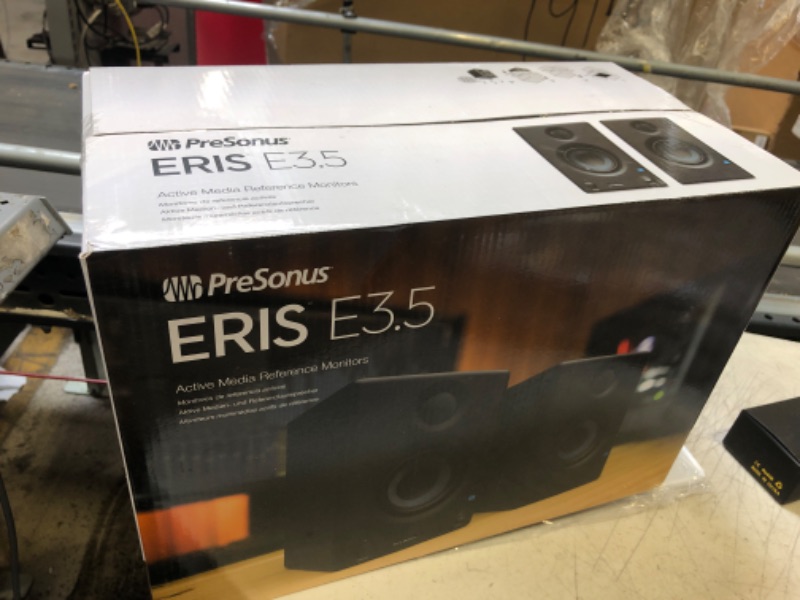 Photo 2 of PreSonus Eris E3.5-3.5" Near Field Studio Monitors (Pair) – Powered Desktop Speakers for Music Production, Studio-Quality Recording, and Active Media Reference E3.5 (Pair) Wired Speakers