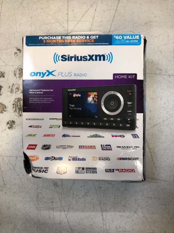 Photo 2 of SiriusXM Onyx Plus Satellite Radio w/ Vehicle Kit, / ONLY PACKAGING HAS MINIMAL DAMAGE 
