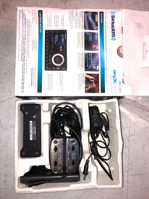 Photo 3 of SiriusXM Onyx Plus Satellite Radio w/ Vehicle Kit, / ONLY PACKAGING HAS MINIMAL DAMAGE 
