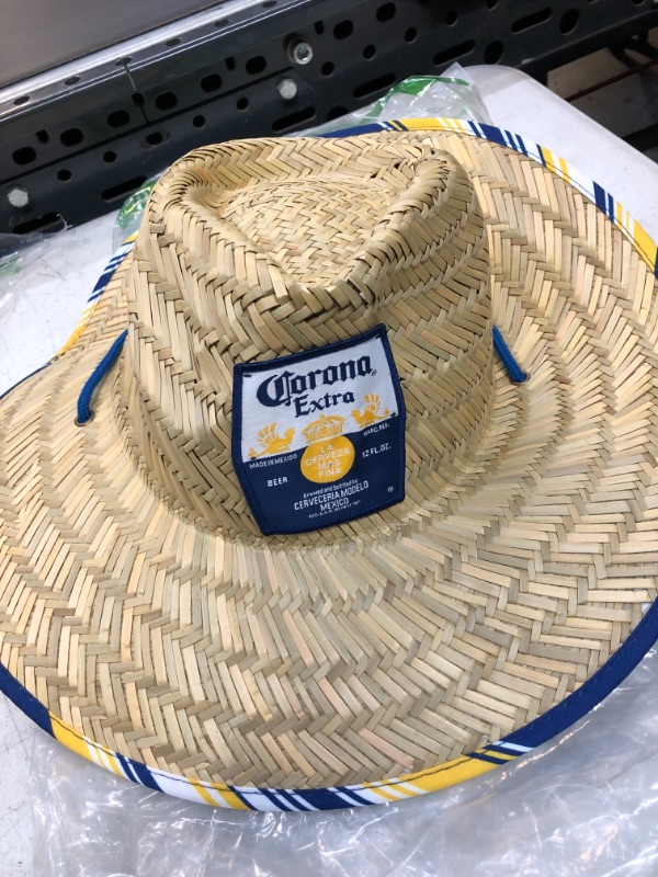 Photo 2 of Concept One Men's Corona Extra Straw Beach Lifeguard Hat with Large Brim
