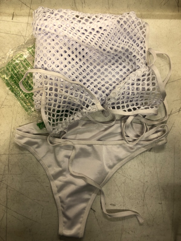 Photo 1 of LAVENDER FASHION SET / BRA TOP / UNDERWEAR (WHITE) , LAVENDER PANT / BATHING SUIT / SIZE UNKNOWN