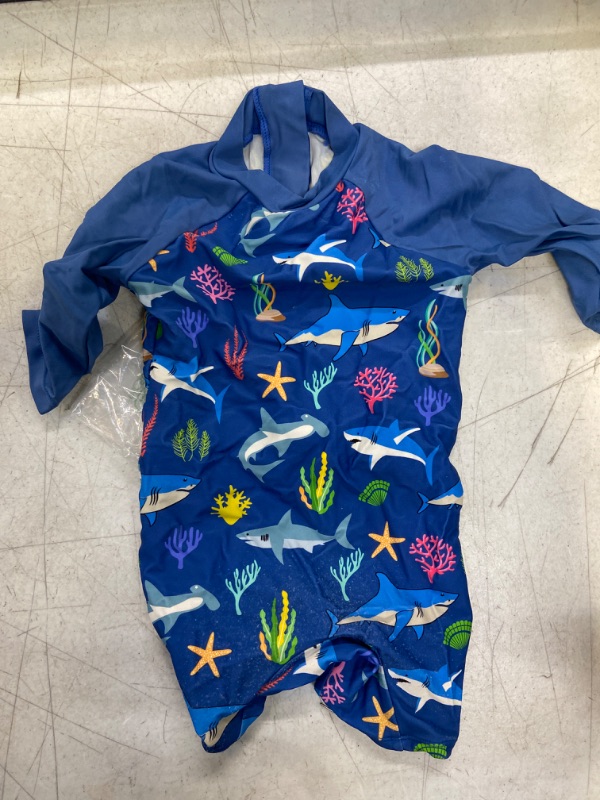 Photo 2 of 9-12M - upandfast Baby/Toddler Swimsuit UPF 50+ Sun Protection One Piece Zipper Bathing Suit with Sun Hat Infant Beach Swimwear / MISSING HAT 
