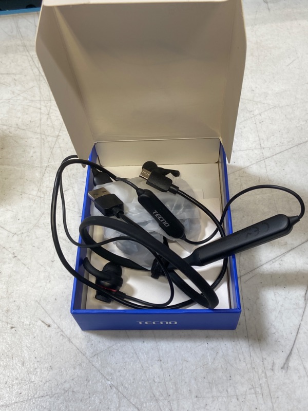 Photo 1 of TECNO B1 Bluetooth Headphones, Bluetooth Earbuds Wireless with 38Hrs Playtime, Wireless Bluetooth Headphones for Sports, Sweatproof & IPX5 Waterproof Wireless Headphones Black 