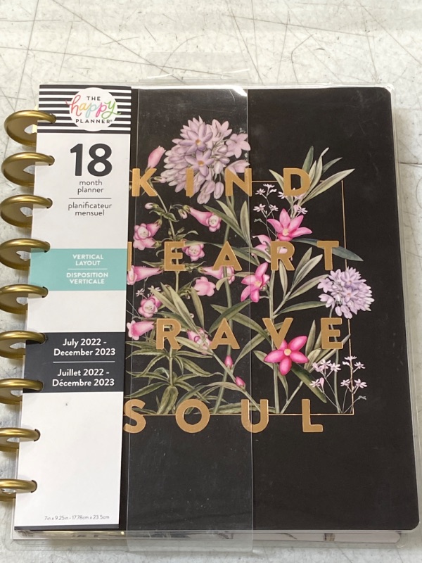 Photo 2 of The Happy Planner Daily 18 Month Planner – July 2022 – December 2023 – Daily, Weekly & Monthly Disc-Bound Pages – Vertical Layout –Fresh Botanicals Theme – Classic Planner 9.75” x 8.75” / FACTORY SEALED