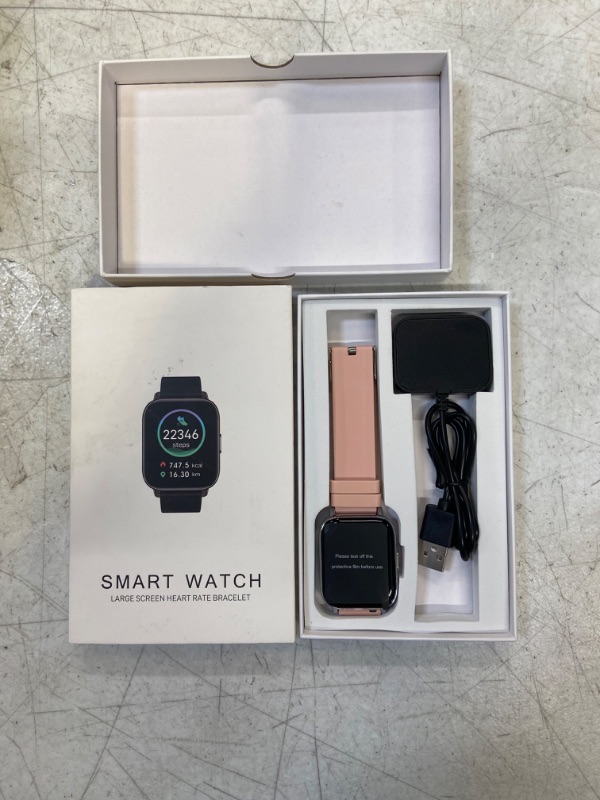 Photo 1 of Smart Watch for Women(Call Receive/Dial), Smartwatch for Android Phones and iPhone Compatible, Fitness Tracker 1.69" Full Touch Color Screen IP67 Waterproof with Heart Rate Monitor Sleep Tracker, Pink
