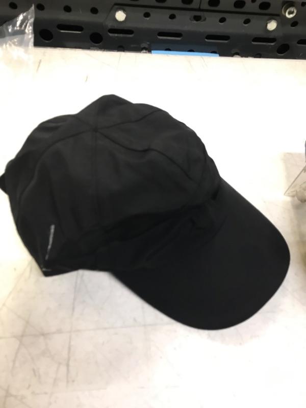 Photo 1 of BLACK WATERPROOF HAT WITH ADJUSTABLE STRAP FOR SIZE (SMALL MARK) 