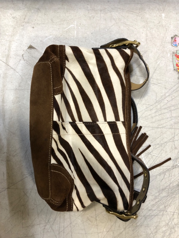 Photo 1 of COACH ZEBRA PRINT BROWN PURSE 