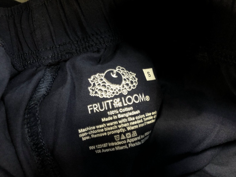 Photo 4 of 2 PAIRS OF FRUIT OF THE BLOOM SWEATS ** BLUE & BLACK ** SLIGHTLY USED 