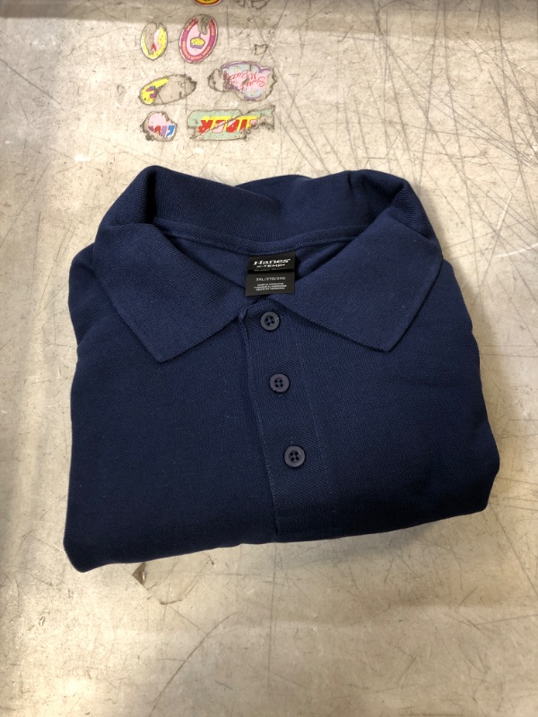 Photo 1 of HANES X-TEMP DARK BLUE COLLARED SHIRT SIZE 3XL ** SLIGHTLY WORN 