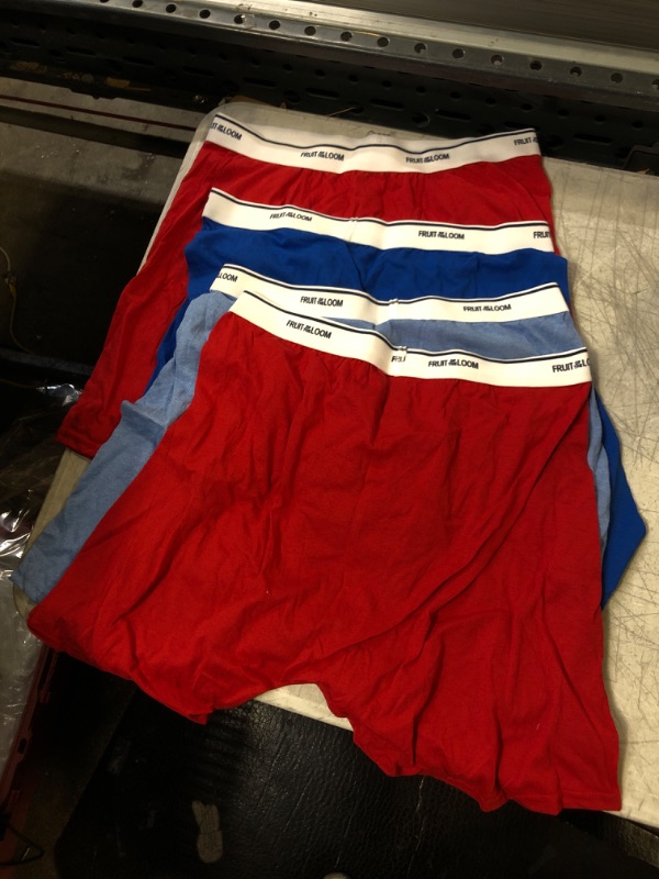 Photo 1 of FRUIT OF THE LOOM SIZE LARGE BOXER BRIEFS RED & BLUE ** OUT OF PACKAGED BUT LOOK GOOD AS NEW 