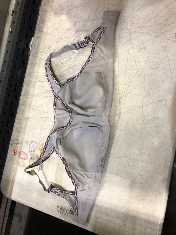 Photo 1 of GLAMORISE 36D GREY & PINK SPORTS BRA ** NO PADDING // SLIGHTLY WORN 