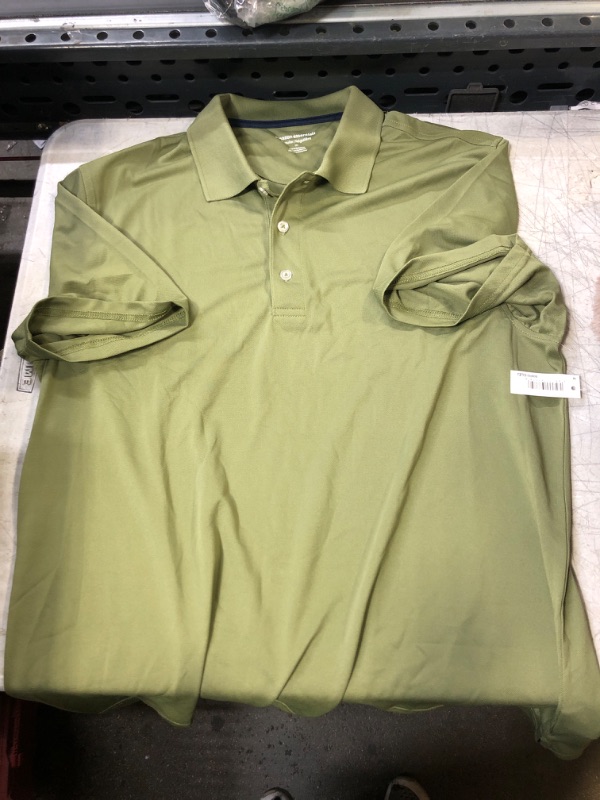 Photo 2 of Amazon Essentials Men's Regular-Fit Quick-Dry Golf Polo Shirt Polyester Olive Medium