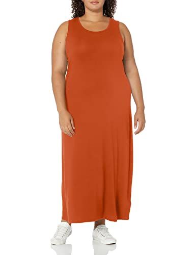 Photo 1 of Amazon Essentials Women's Tank Maxi Dress, Terracotta, X-Small
