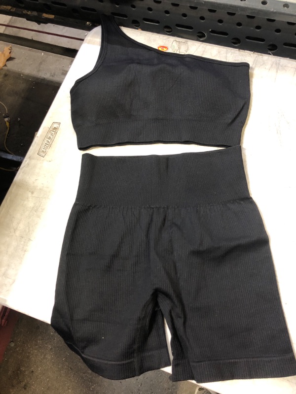 Photo 1 of BLACK SET SHORTS & CROP TOP SIZE MEDIUM 