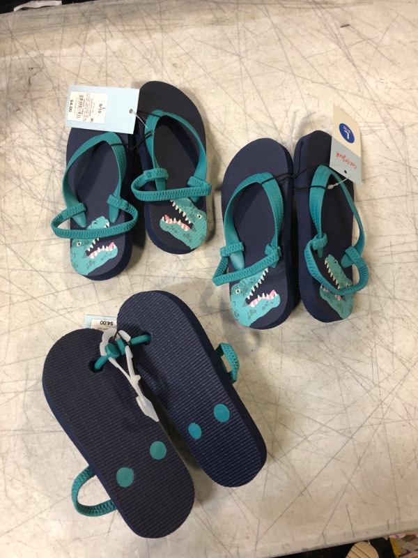 Photo 2 of 3 PAIRS Toddler Adrian Slip-on Flip Flop Sandals - Cat & Jack Navy L, Blue
