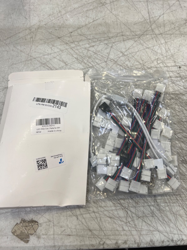 Photo 1 of FUMENTON LED Strip Connector Kit for 5050 10mm 4Pin,Includes 8 Types of 10MM-01, White