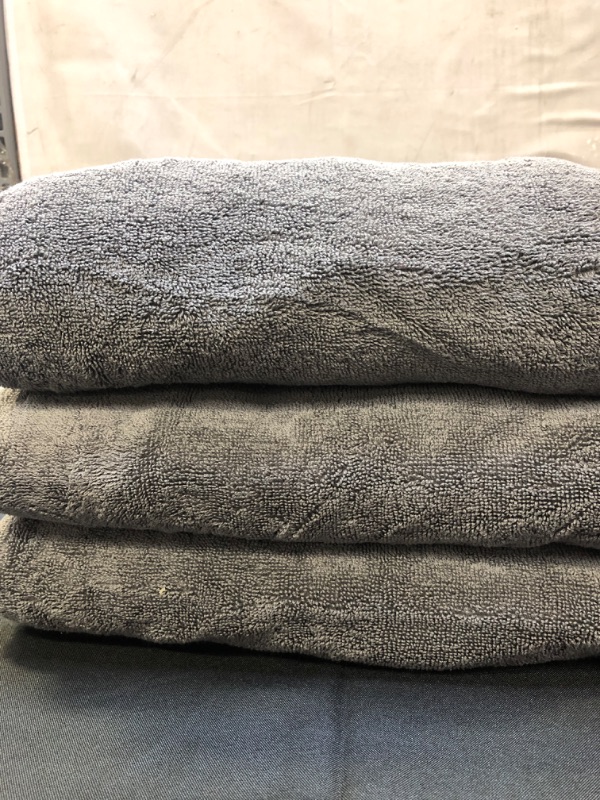 Photo 1 of 3 PCS BATH TOWELS GRAY 