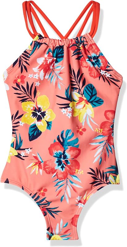 Photo 1 of Kanu Surf Girls' Jasmine Beach Sport Halter One Piece Swimsuit SIZE 2T 