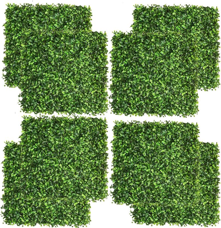 Photo 1 of  20"x 20" Artificial Boxwood Panels Topiary Hedge Plant, Privacy Hedge Screen UV Protected Suitable for Outdoor, Indoor, Garden, Fence, Backyard and Decor
