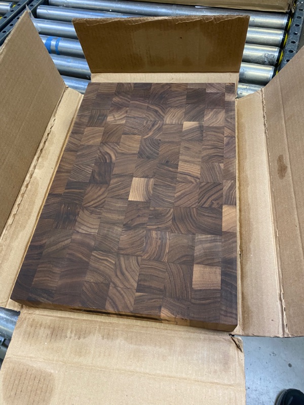 Photo 2 of John Boos Walnut Blo WAL-CCB1812-175 Classic Collection Wood End Grain Chopping Block, 18" x 12" x 1.75"