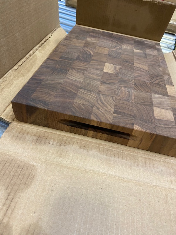 Photo 3 of John Boos Walnut Blo WAL-CCB1812-175 Classic Collection Wood End Grain Chopping Block, 18" x 12" x 1.75"