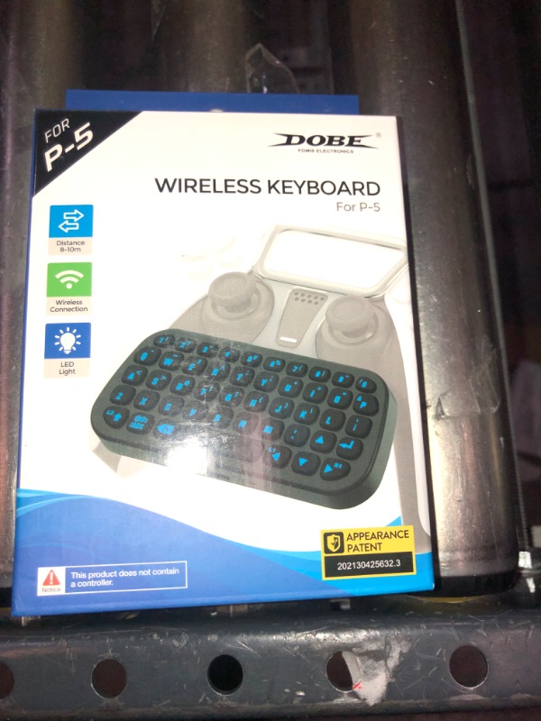 Photo 2 of Dobe Wireless Keyboard with Backlight for the Sony PS5 Controller
