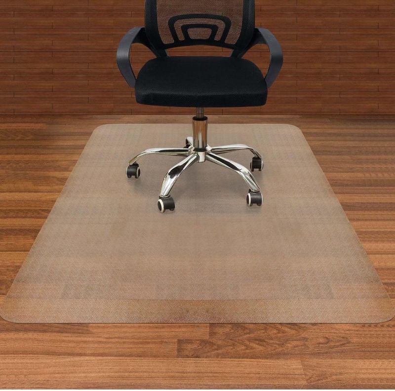Photo 1 of AiBOB Office Chair Mat for Hardwood Floors, 36 X 48 in, Heavy Duty Floor Mats for Computer Desk, Easy Glide for Chairs, Flat Without Curling, Clear
