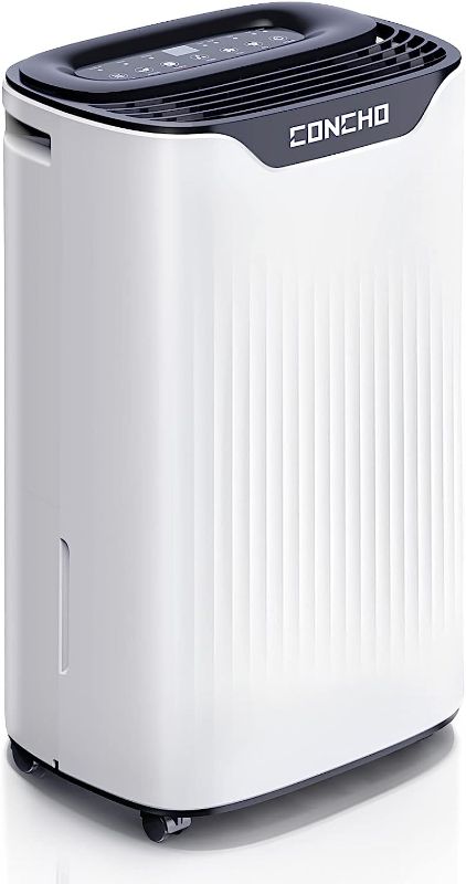 Photo 1 of Concho 2500 Sq. Ft 35 Pint Dehumidifier with Air Filter for Basement, Home and Large Room; Small Dehumidifiers with Drain Hose, Dry Clothes Mode, 0.79 Gallon Water Tank, 24H Timer
