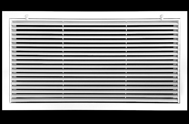 Photo 1 of 36" X 14" STEEL RETURN AIR FILTER GRILLE FOR 1" FILTER FIXED HINGED
