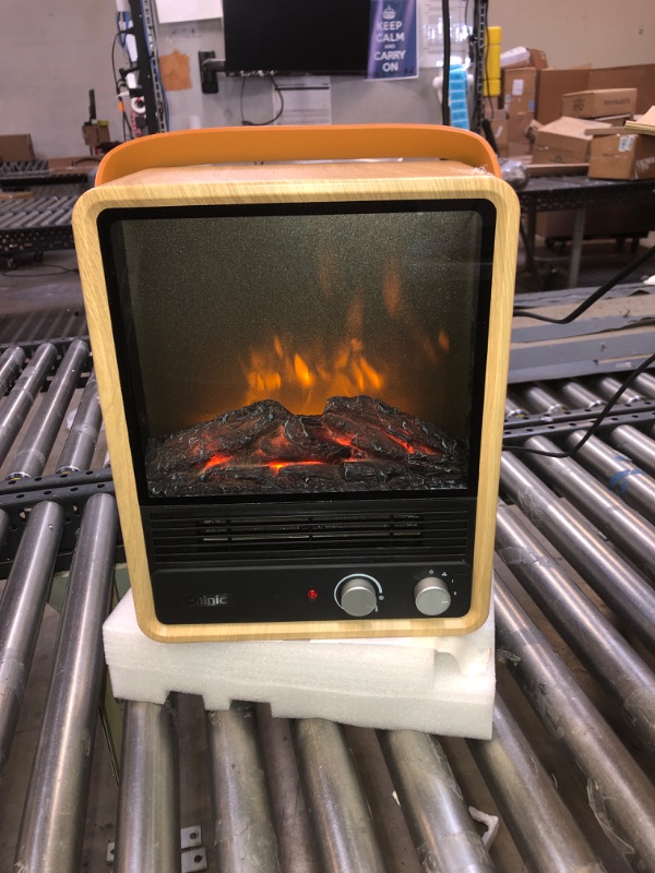 Photo 1 of Shinic 1500W Flame Heater for Indoor Use, Space Heater Fireplace with Realistic Flame & Fire Crackling Sound, Safety Protection
